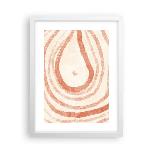 Plakat i hvid ramme - Koralcirkler - komposition - 30x40 cm