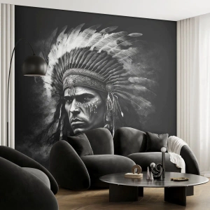 Fototapet Premium Sand - Leder og kriger - indisk, Stammer, Etnisk - 100x70 cm