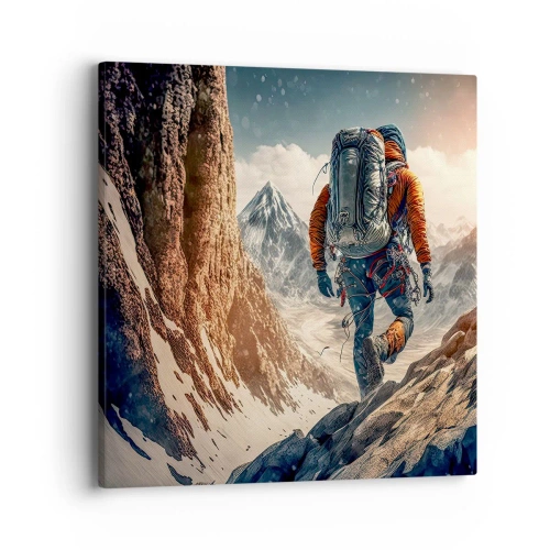 Lærredstryk - Billede på lærred - Ensom kriger - 40x40 cm