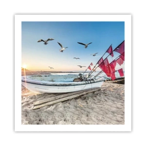 Plakat - Et velfortjent hvil - 60x60 cm