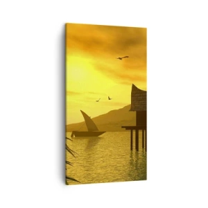 Lærredstryk - Billede på lærred - Ønsket fred - 45x80 cm