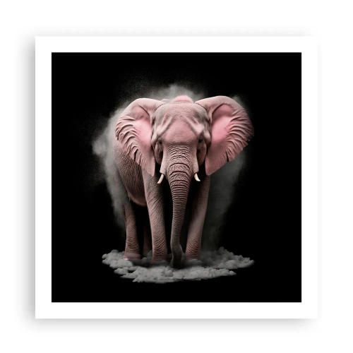 Plakat - Tænk ikke på en lyserød elefant! - 60x60 cm