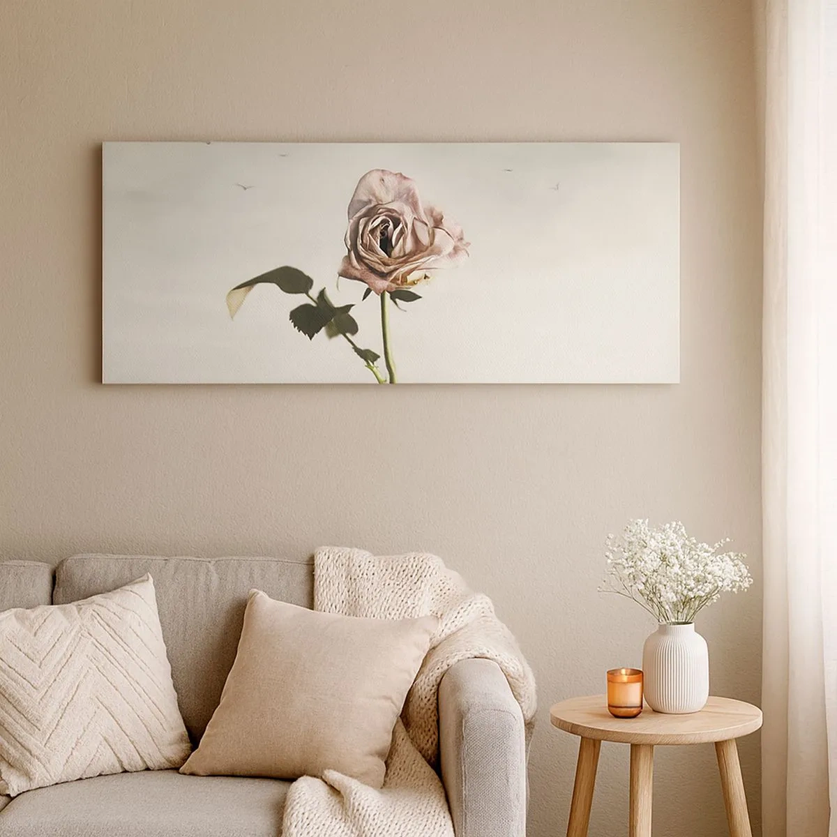 Lærredstryk - Billede på lærred - Velkomst til foråret - 100x40 cm