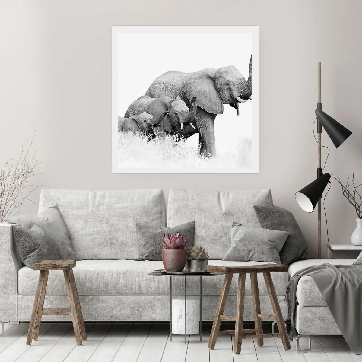 Plakat - En, to, tre - 40x40 cm