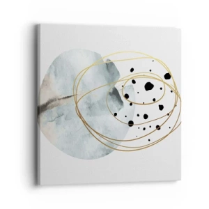 Lærredstryk - Billede på lærred - I rummets favntag - 40x40 cm