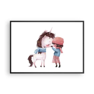 Plakat i sort ramme - En vinterhistorie - 100x70 cm