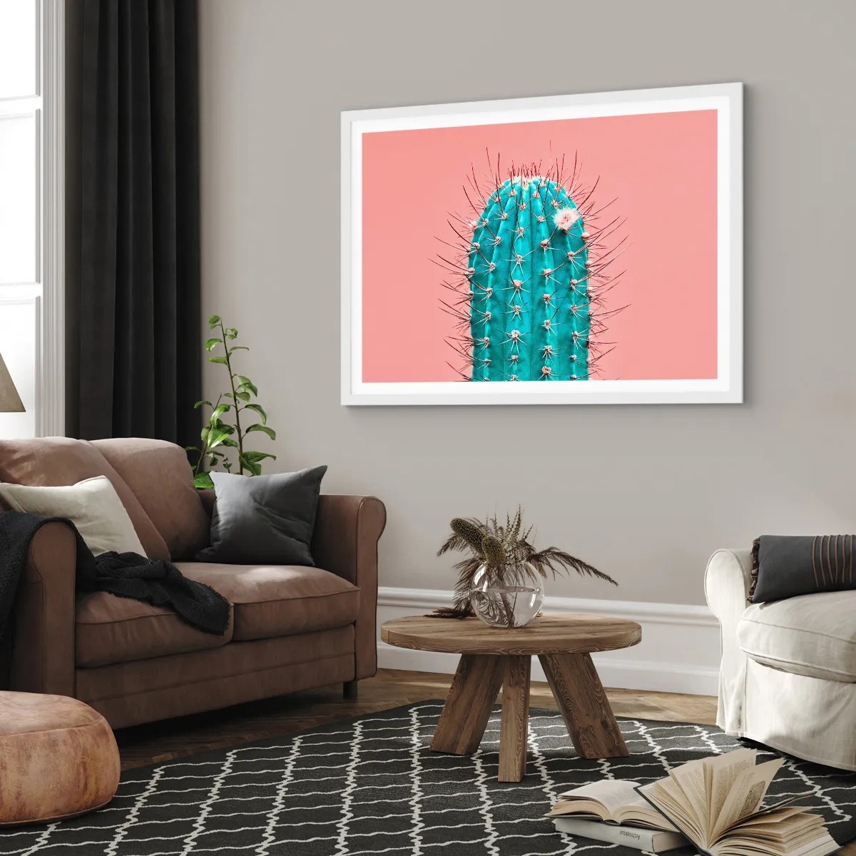 Plakat i hvid ramme - Bare se - 91x61 cm