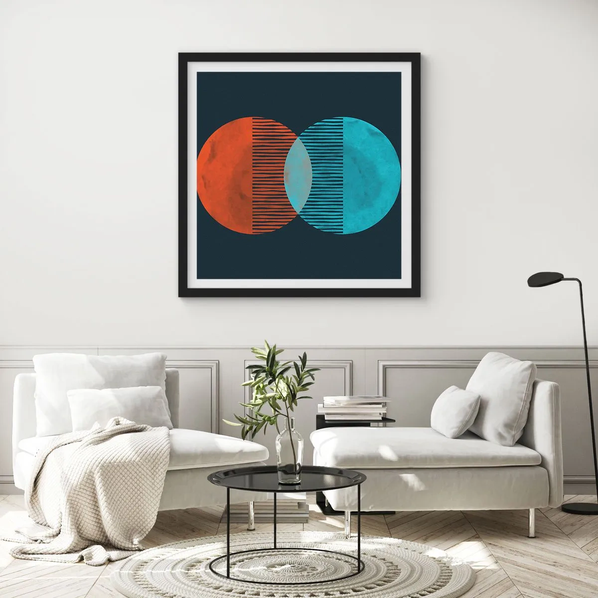 Plakat i sort ramme - Astronomisk fantasi - 50x50 cm