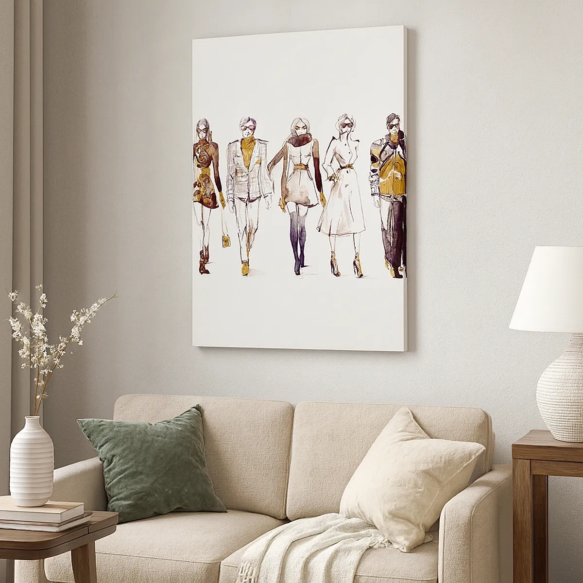 Lærredstryk - Billede på lærred - Diskret elegance, afslappet elegance - 50x70 cm