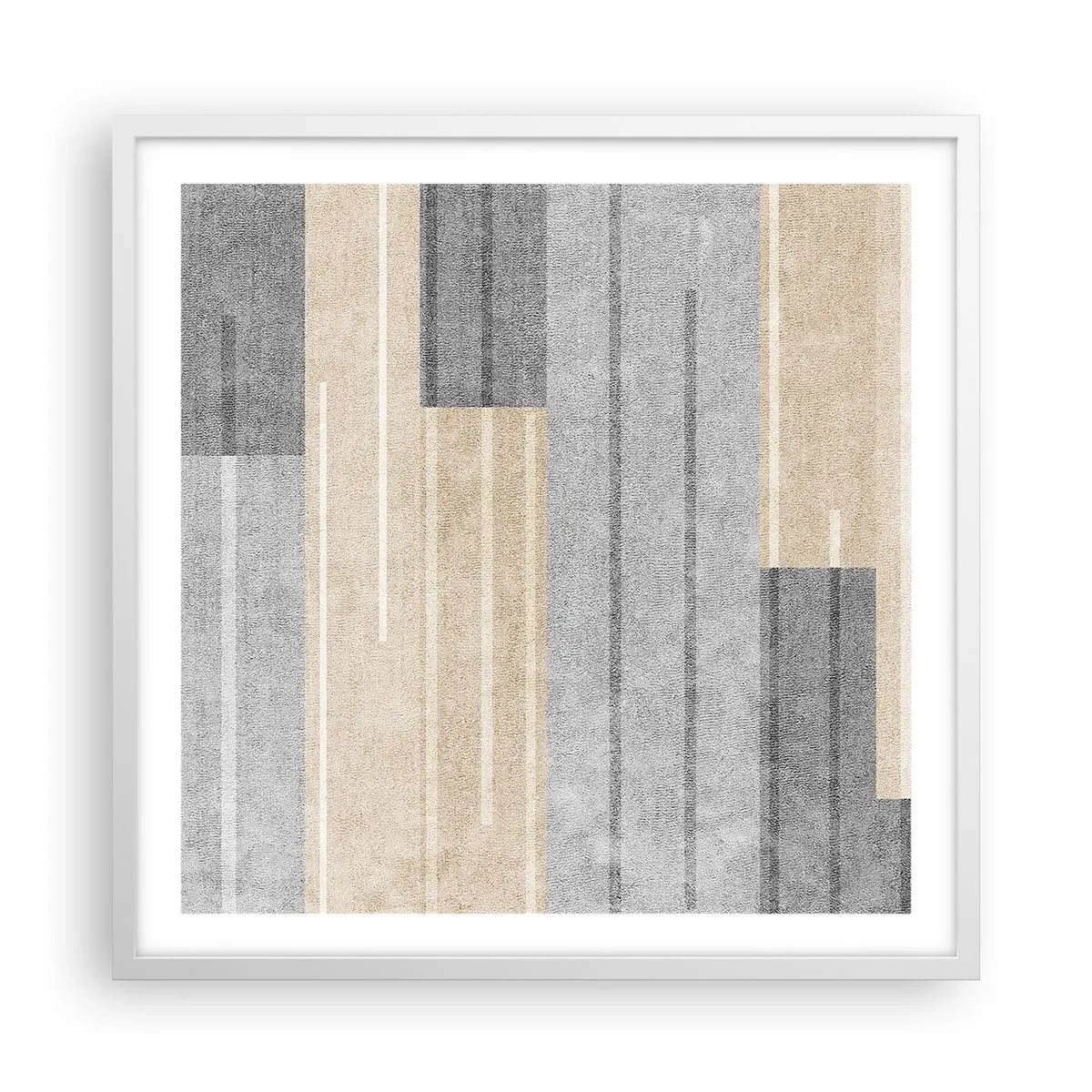 Plakat i hvid ramme - Komposition: hold den lodret - 60x60 cm