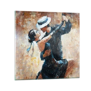 Billede på glas - A la Rudolf Valentino - 40x40 cm