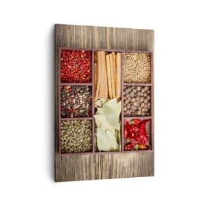 Lærredstryk - Billede på lærred - Orden af former, duftbuket af aromaer - 50x70 cm