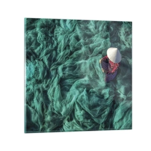 Billede på glas - I et hav af lys - 70x70 cm