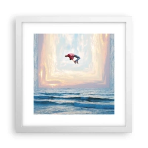 Plakat i hvid ramme - Til en anden dimension - 30x30 cm
