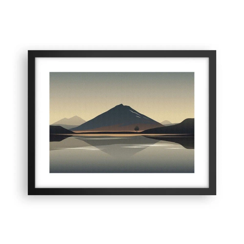 Plakat i sort ramme - Spejlrefleksion - 40x30 cm