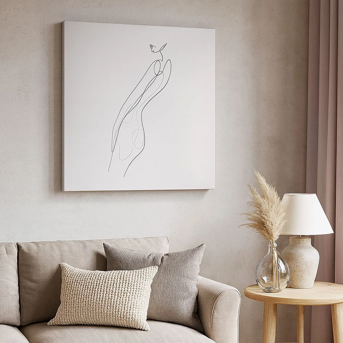 Lærredstryk - Billede på lærred - Næppe et løfte - 30x30 cm