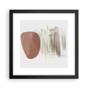 Plakat i sort ramme - Abstrakt kolonnade - 30x30 cm