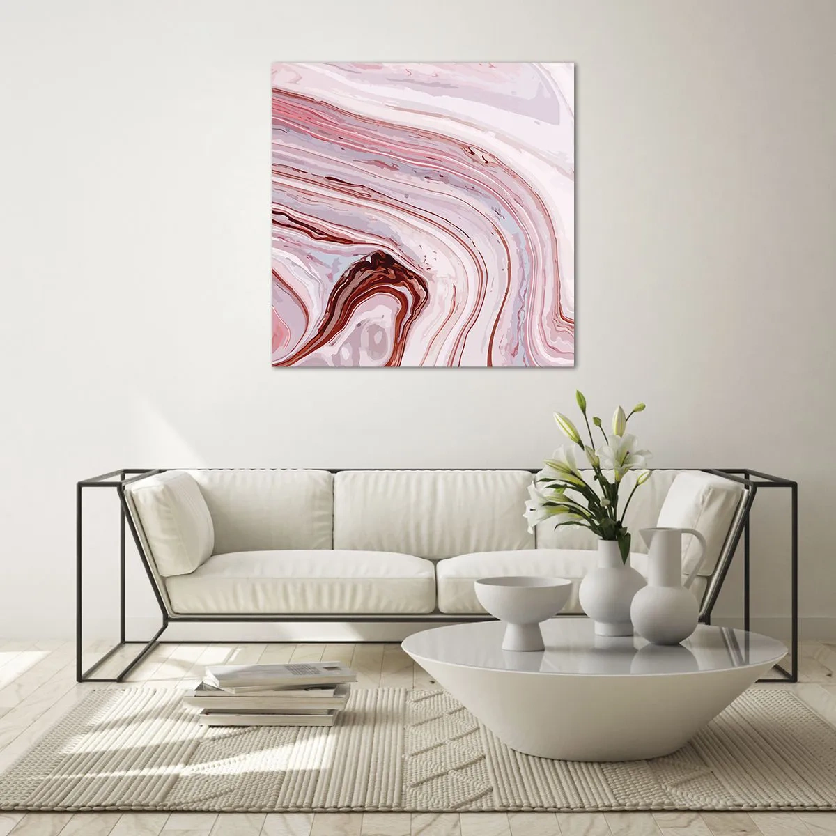 Billede på glas - Lige frem og derefter til højre ned - 60x60 cm