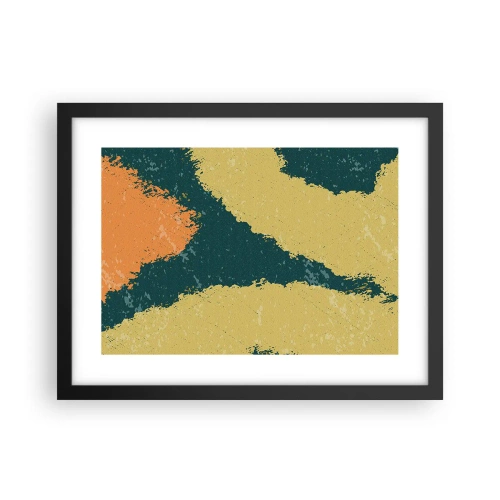 Plakat i sort ramme - Abstraktion - i slowmotion - 40x30 cm