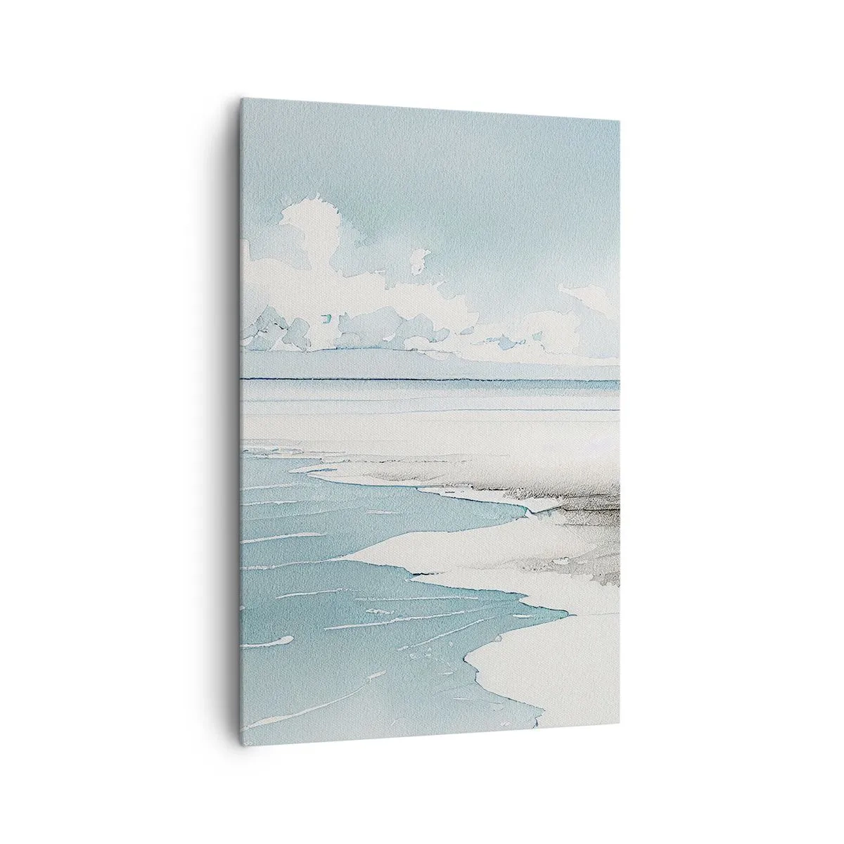Lærredstryk - Billede på lærred - Blidt tidevand - 80x120 cm