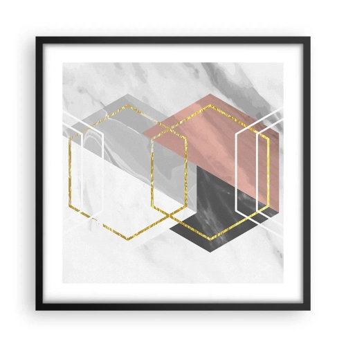 Plakat i sort ramme - Kædesammensætning - 50x50 cm