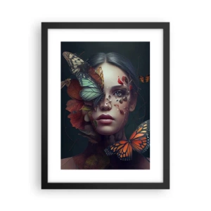 Plakat i sort ramme - En vidunderlig metamorfose - 30x40 cm