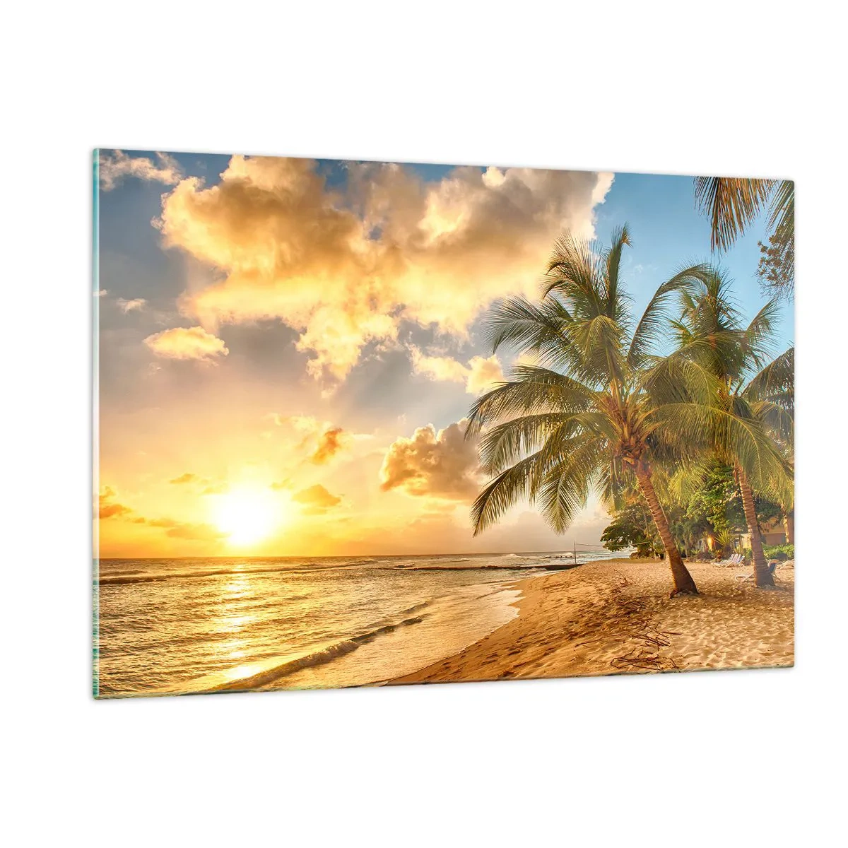 Billede på glas - Evig sommer, altid en ferie - 120x80 cm