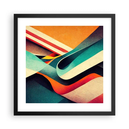 Plakat i sort ramme - Intens komposition - 40x40 cm