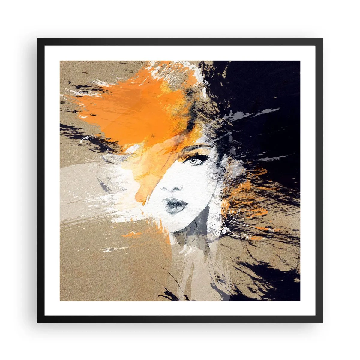 Plakat i sort ramme - Og det bliver let - 60x60 cm