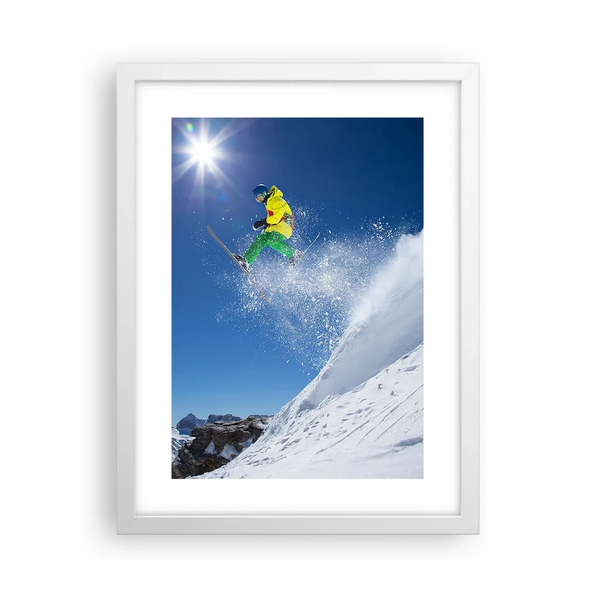 Plakat i hvid ramme - Danser med bjergene - 30x40 cm