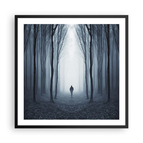 Plakat i sort ramme - Og alt sammen ganske enkelt - 60x60 cm