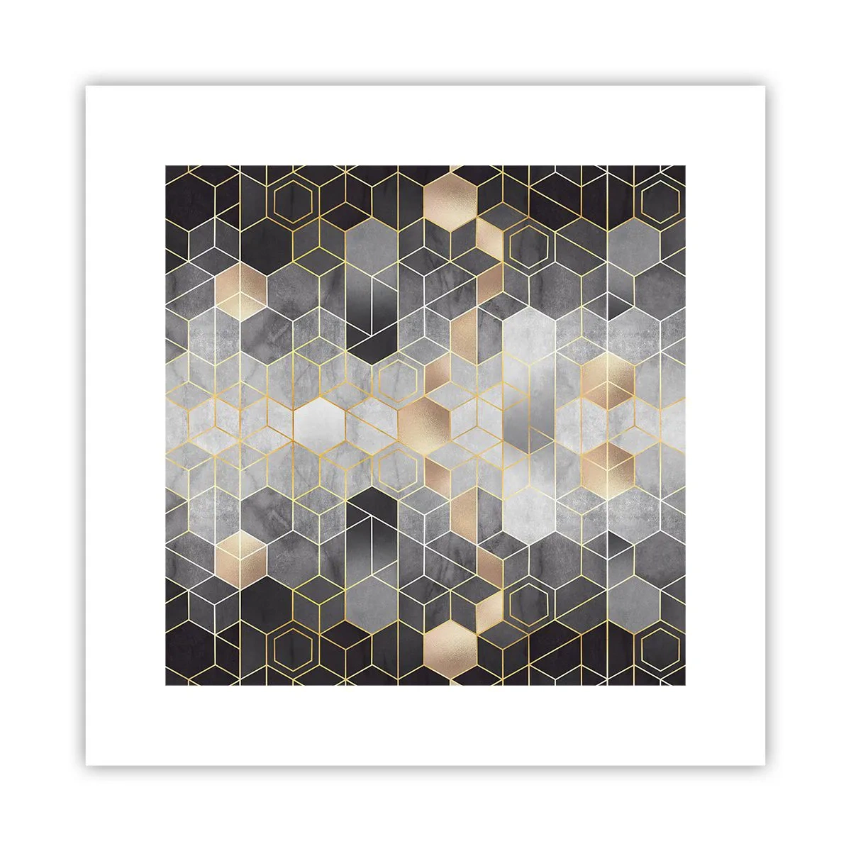 Plakat - Sammensætning af diamanter - 30x30 cm