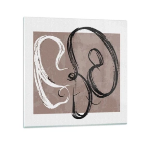 Billede på glas - Komposition - en søgen efter fuldstændighed - 70x70 cm