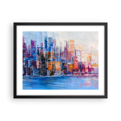 Plakat i sort ramme - En glad metropol - 50x40 cm