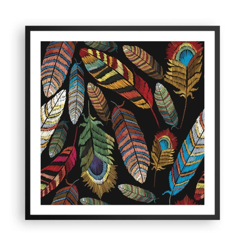 Plakat i sort ramme - Fuglekarneval - 60x60 cm