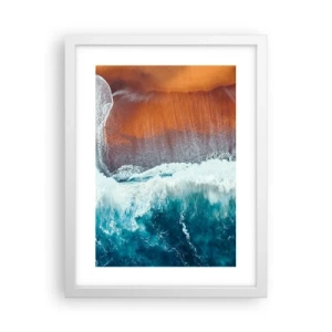 Plakat i hvid ramme - Et strejf af havet - 30x40 cm