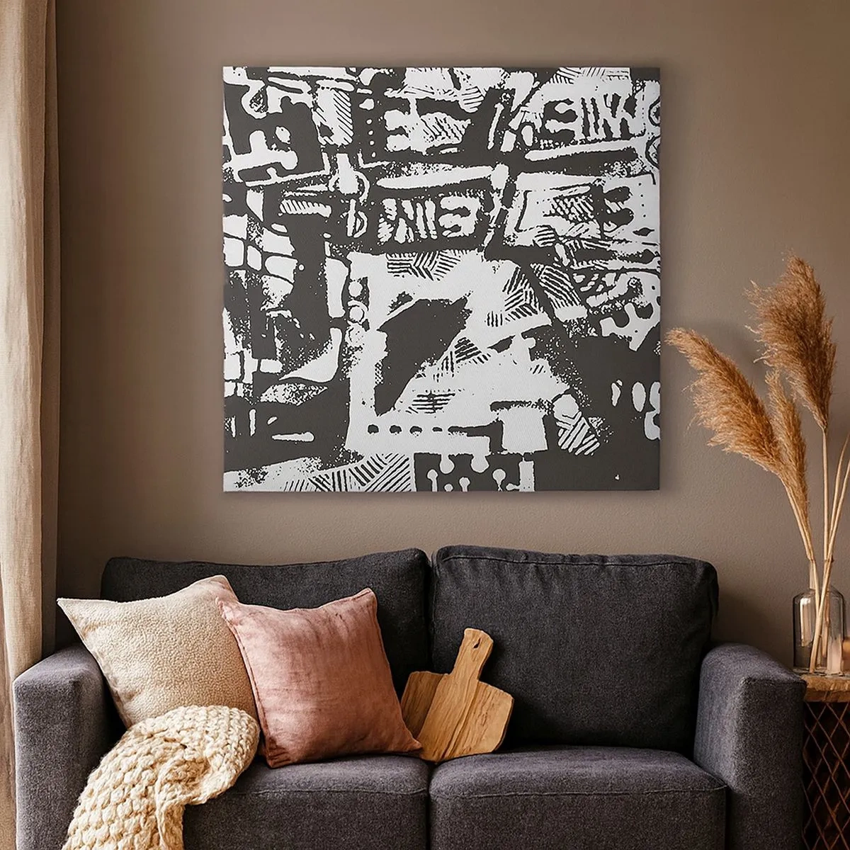 Lærredstryk - Billede på lærred - Orden eller kaos? - 30x30 cm