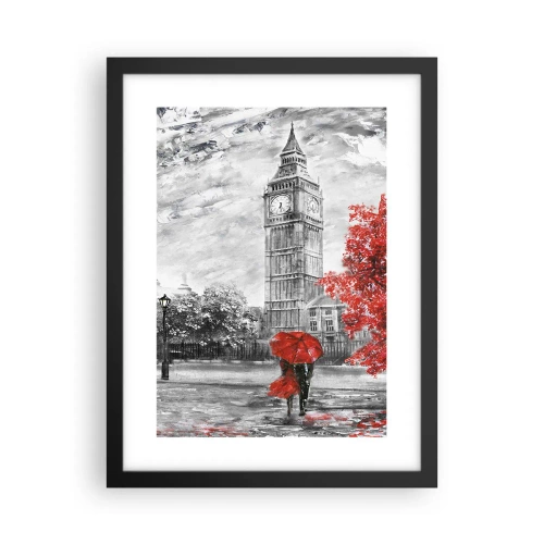 Plakat i sort ramme - En spændende dag - 30x40 cm