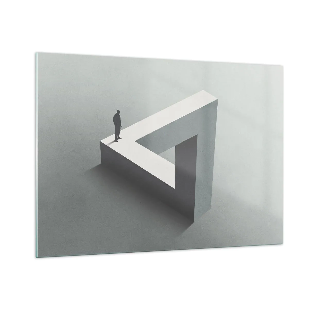 Billede på glas - Og dog er det muligt - 100x70 cm