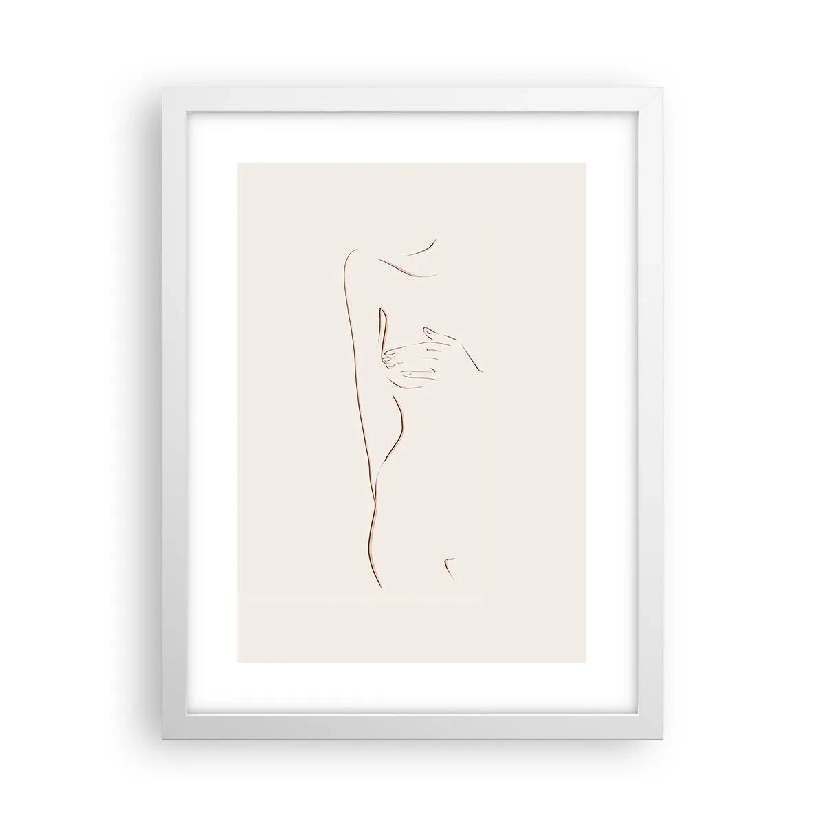 Plakat i hvid ramme - Begærets form - 30x40 cm