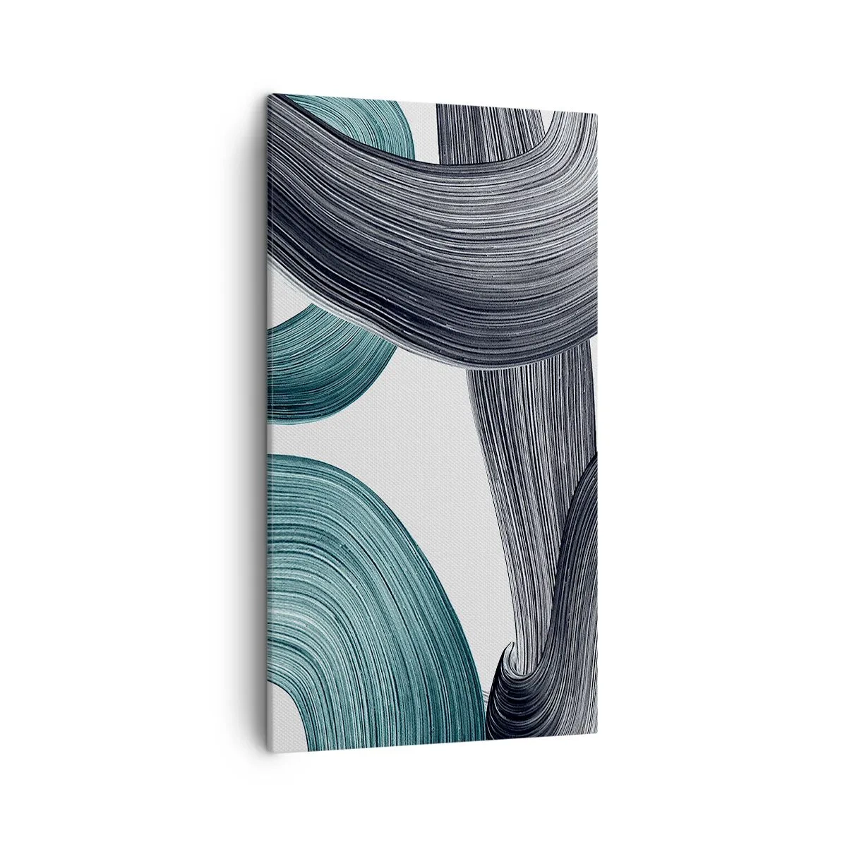 Lærredstryk - Billede på lærred - Smaragdgrønne og sorte stier - 45x80 cm