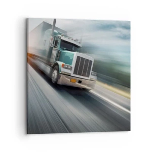 Lærredstryk - Billede på lærred - Amerikansk gigant på vej - 70x70 cm