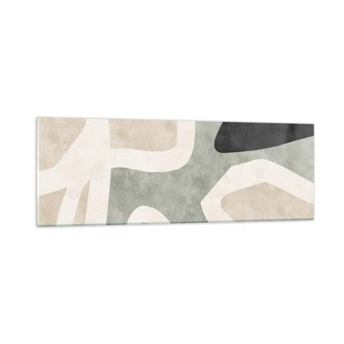 Billede på glas - Komposition med et sort tema - 90x30 cm