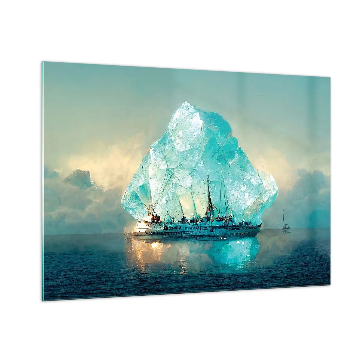 Billede på glas - Arktisk diamant - 100x70 cm
