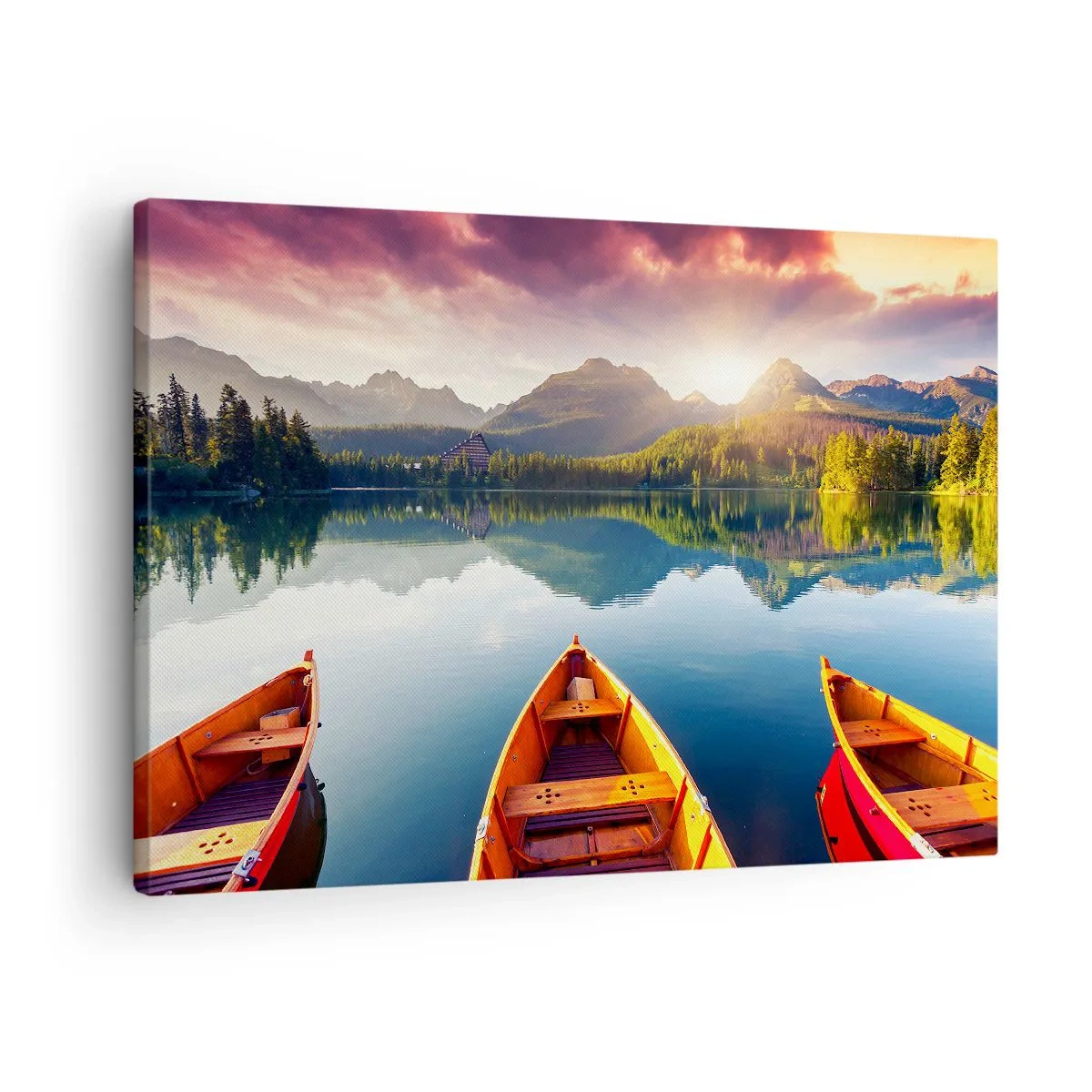 Lærredstryk - Billede på lærred - Intet imod naturen - 70x50 cm