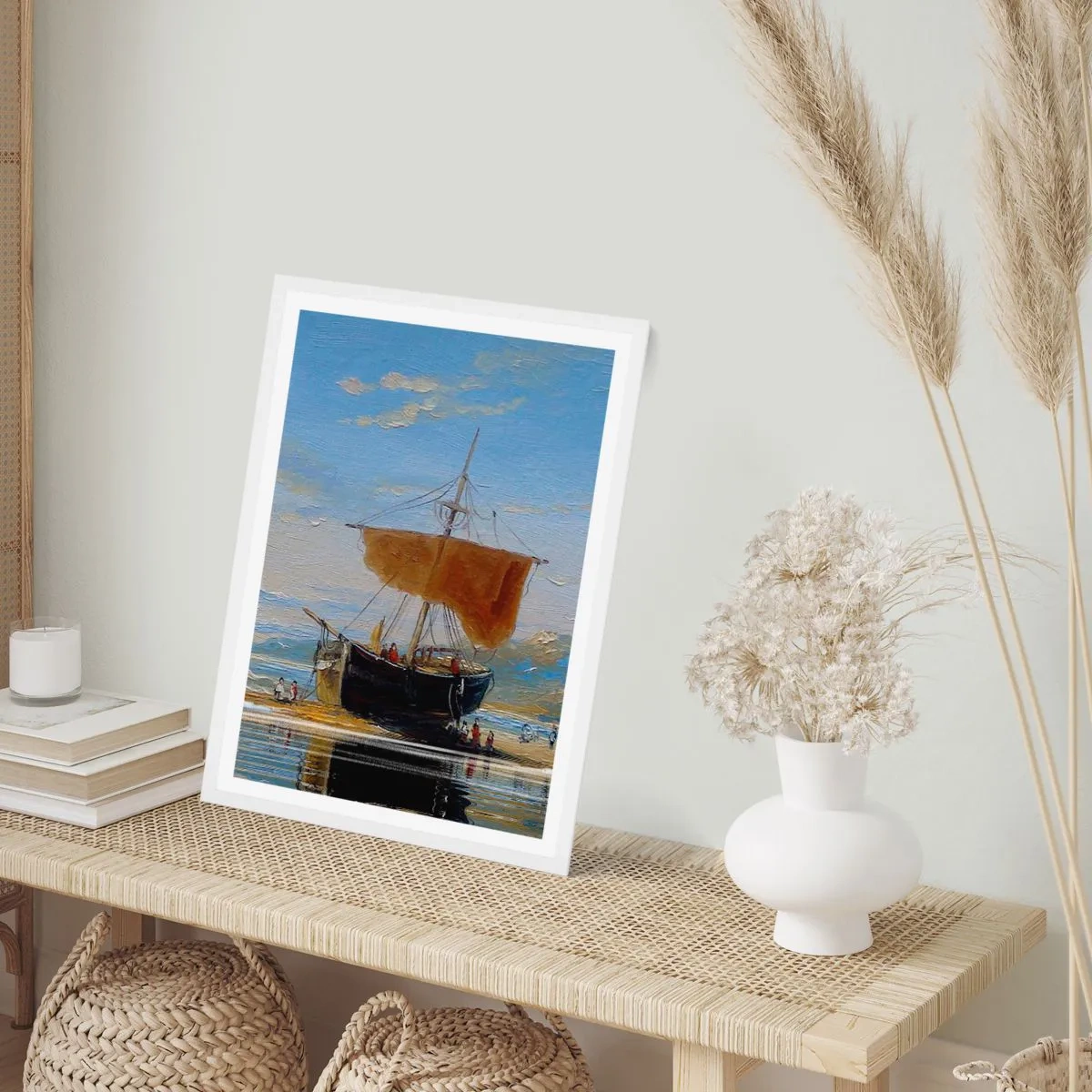 Plakat i hvid ramme - Vand, jord, luft - 61x91 cm