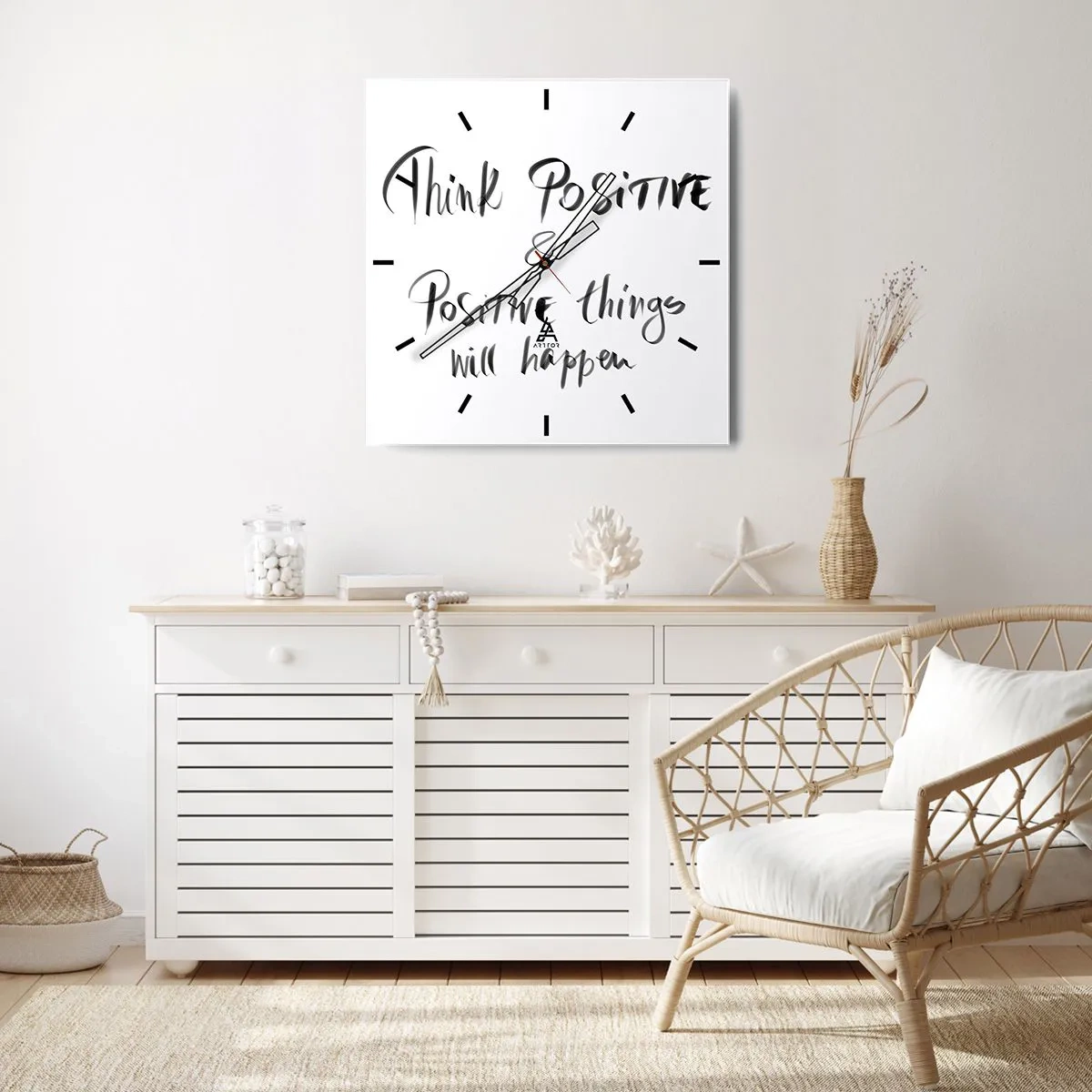 Vægur, Uret - Hvordan skal man leve? - 30x30 cm