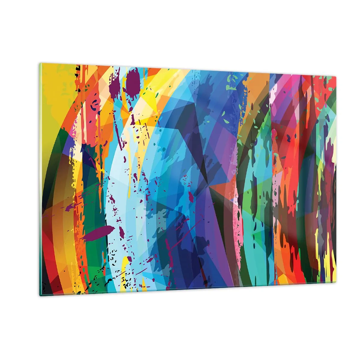 Billede på glas - Farverig svimmelhed - 120x80 cm