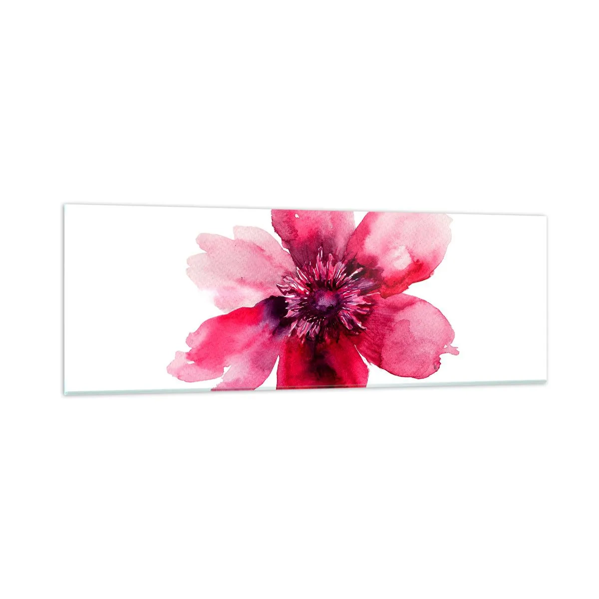 Billede på glas - Karminduftende kys - 90x30 cm