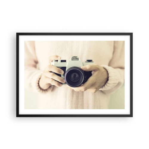 Plakat i sort ramme - For at se mere... - 70x50 cm